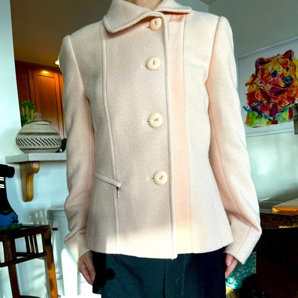 Wool & silk, lined, vintage coat by Carlisle - Picture 1 of 10